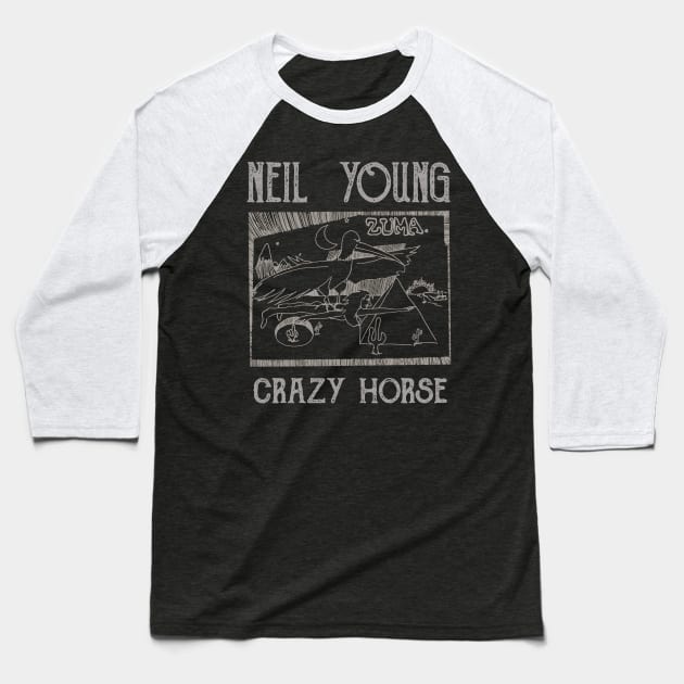 crazy horse neil Baseball T-Shirt by Boose creative